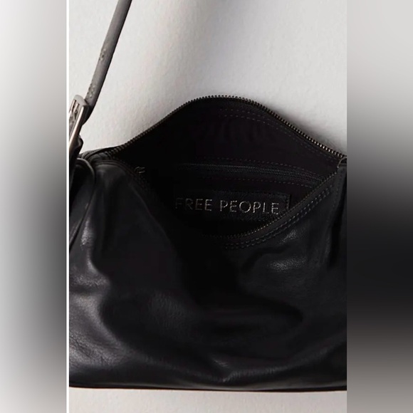 Free People Arm Candy Leather Bag, Purse, Adjustable Strap, Black, NWT - Picture 5 of 9